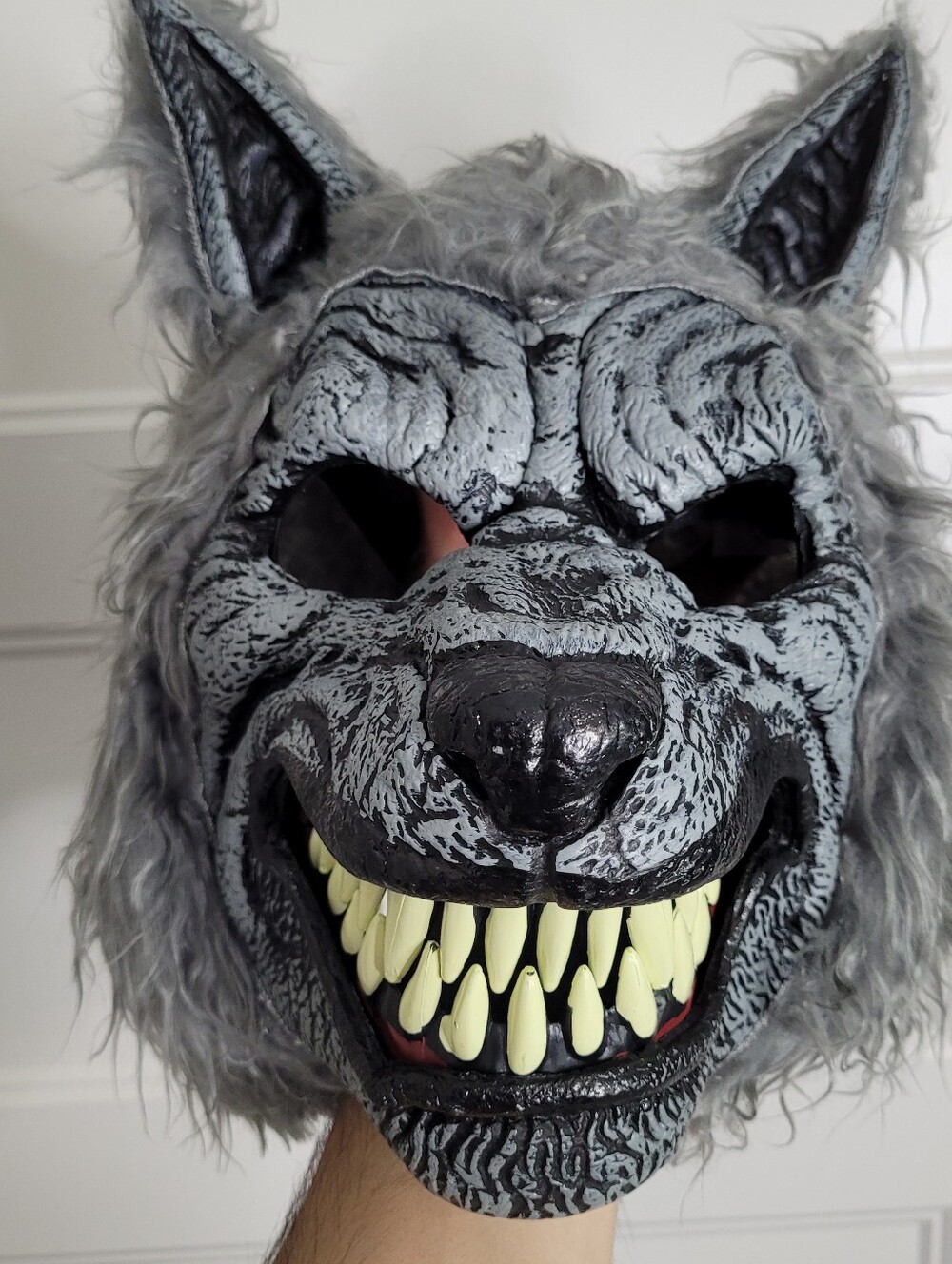 Animotion Gray Werewolf Mask from Spirit Halloween